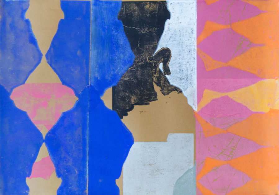 Birgit Schneider O.T. I  Farbholzschnitt Auf Papier 100 X 70 Cm Kopie 1